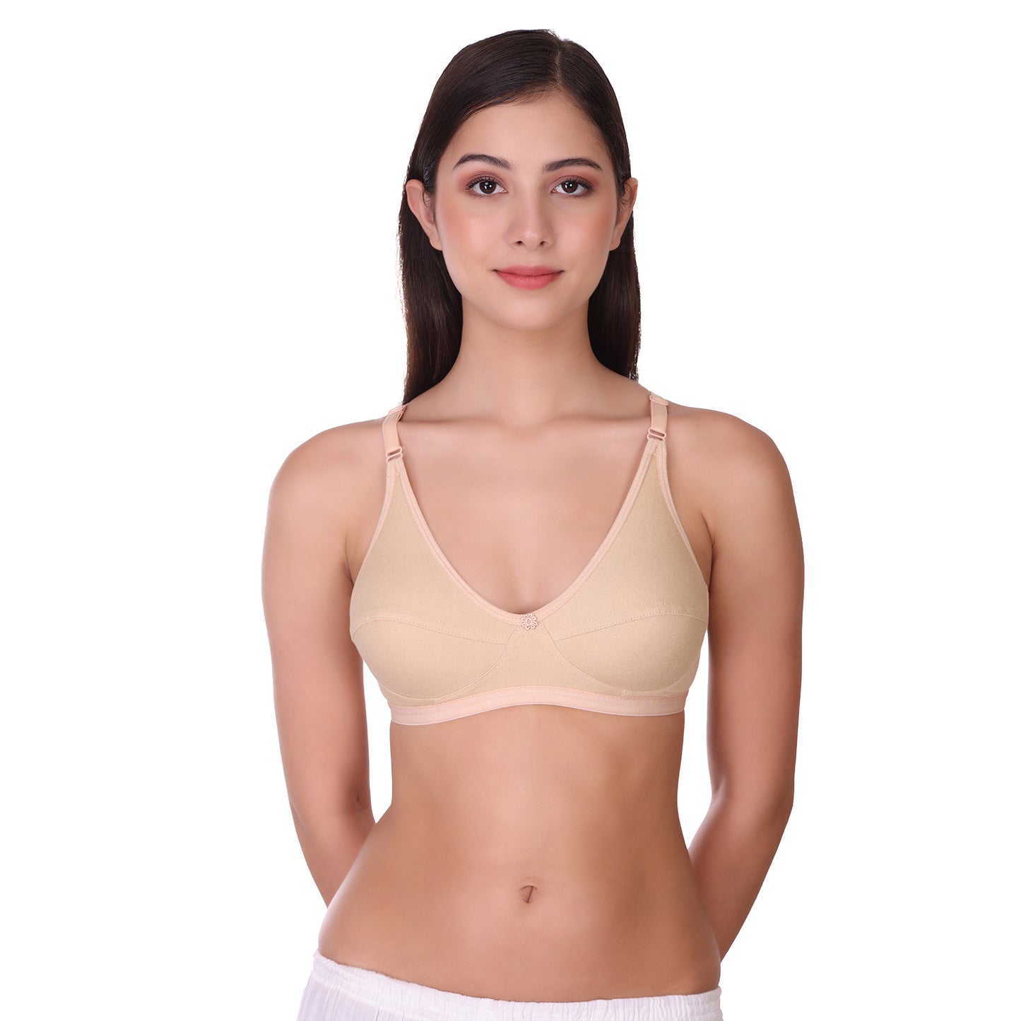 Pooja Ragenee Non Padded Cotton Blend C Cup bra for Women Skin