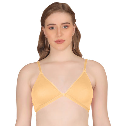 POOJA RAGENEE Double Layer Front Opener Hooks Detachable Strap Bra BQ2184 Skin