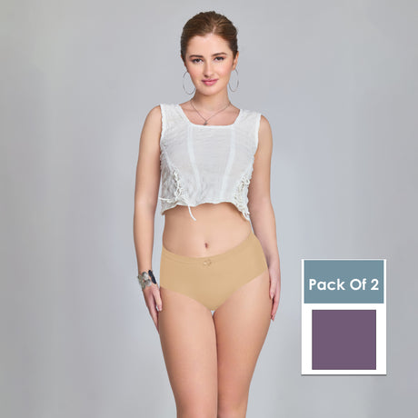Plain Seamless Panty for Women – Soft, Stretchable & Invisible Comfort Innerwear PQ5033-2pc