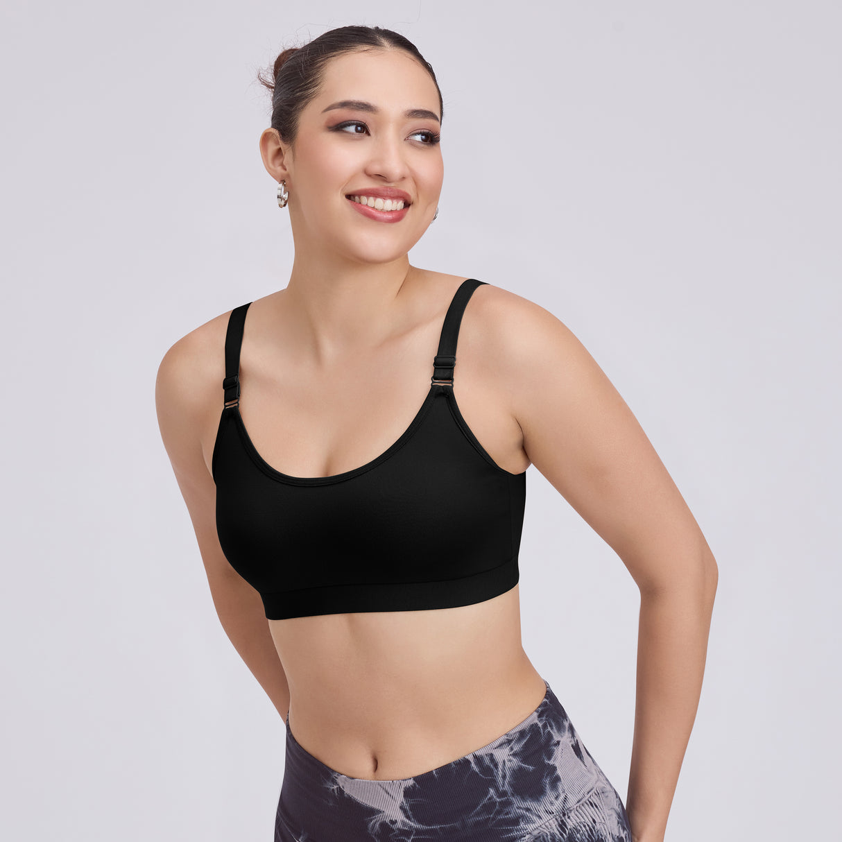 Slip-On Everyday Bra with Adjustable Straps - Non-Padded, Non-Wired & Molded Comfort- SQ1042