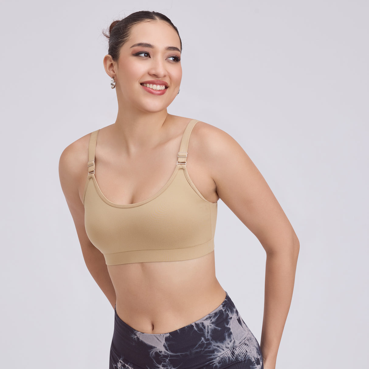 Slip-On Everyday Bra with Adjustable Straps - Non-Padded, Non-Wired & Molded Comfort- SQ1042