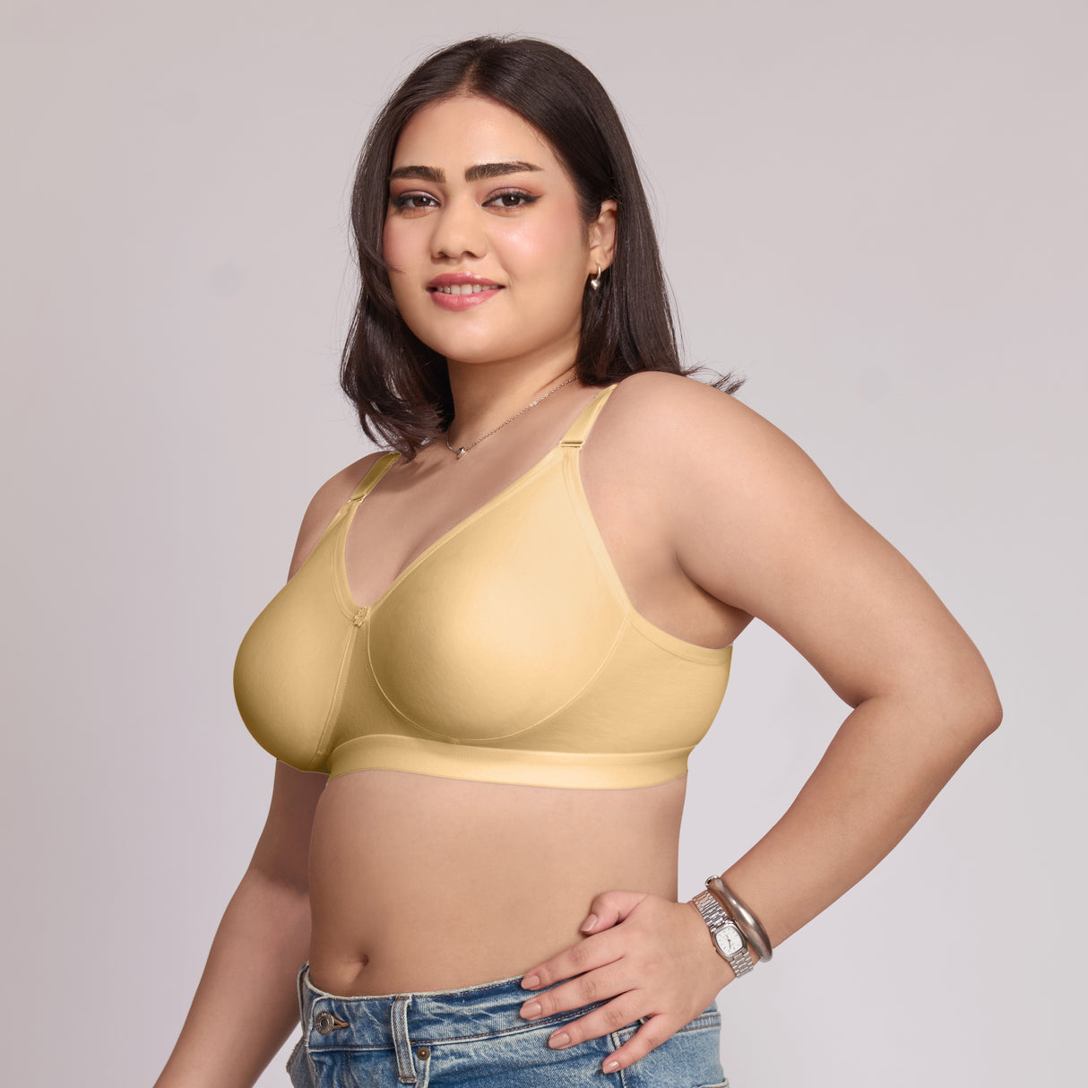 Full Coverage D Cup Bra – Supportive, Comfortable & Wireless | Plus Size Bra for Everyday Wear MQ3033