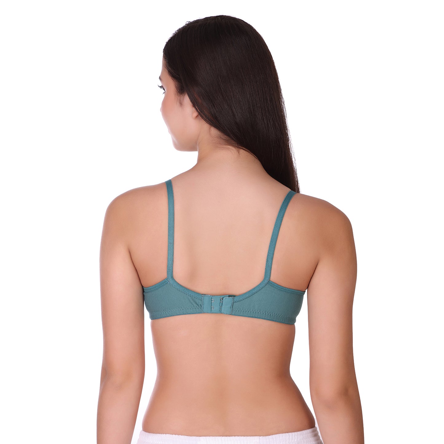 Pooja Ragenee Seamless Non Padded bra for Women Teal Green