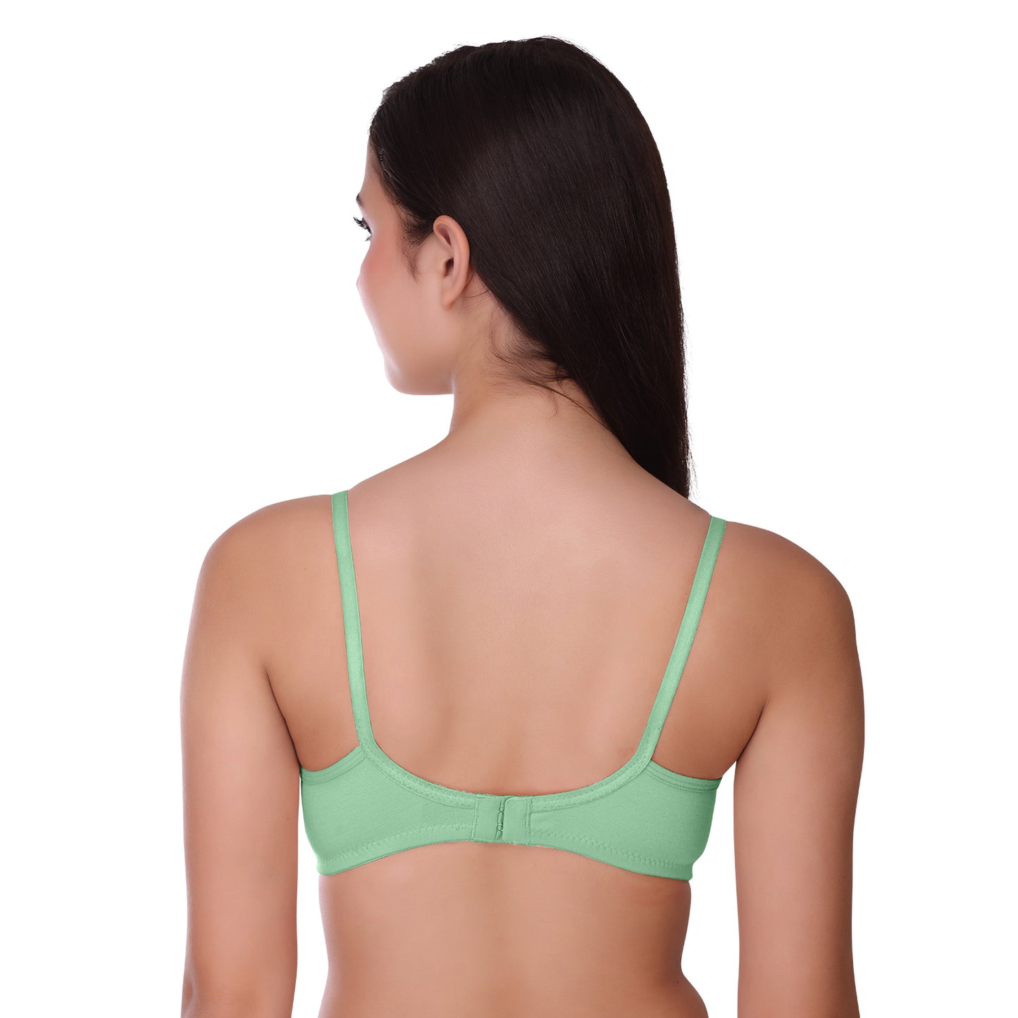 Pooja Ragenee Womens Full Coverage Non Padded Mould Cotton Bra MQ3057 Teal Green