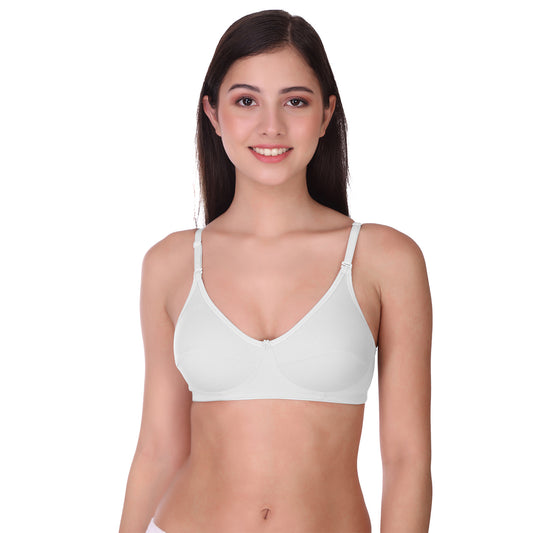 Pooja Ragenee Light Pad Cotton Regular bra for Women White