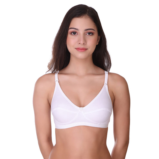 Pooja Ragenee Light Pad Cotton Regular bra for Women White