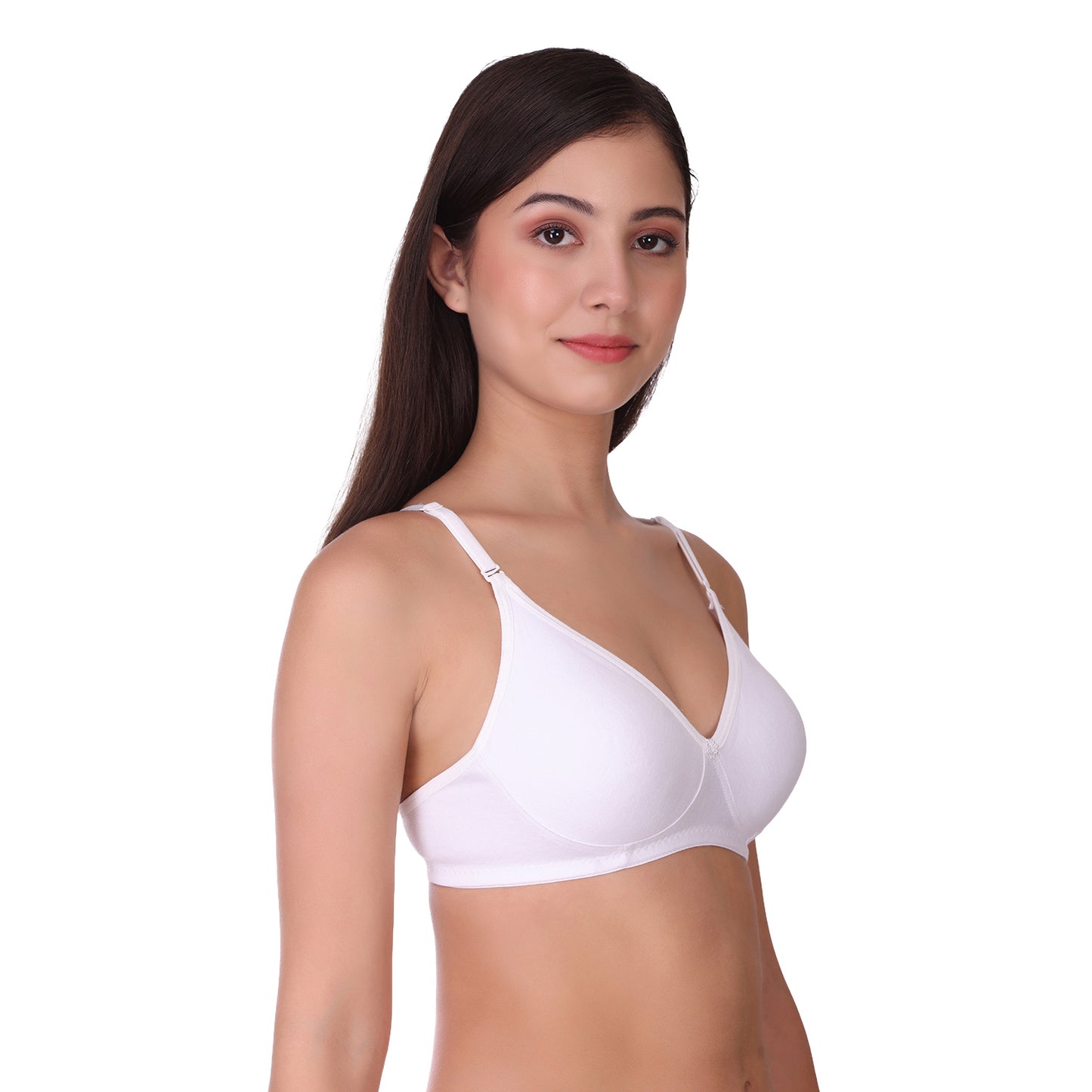 Pooja Ragenee Womens Full Coverage Non Padded Mould Cotton Bra MQ3056 White