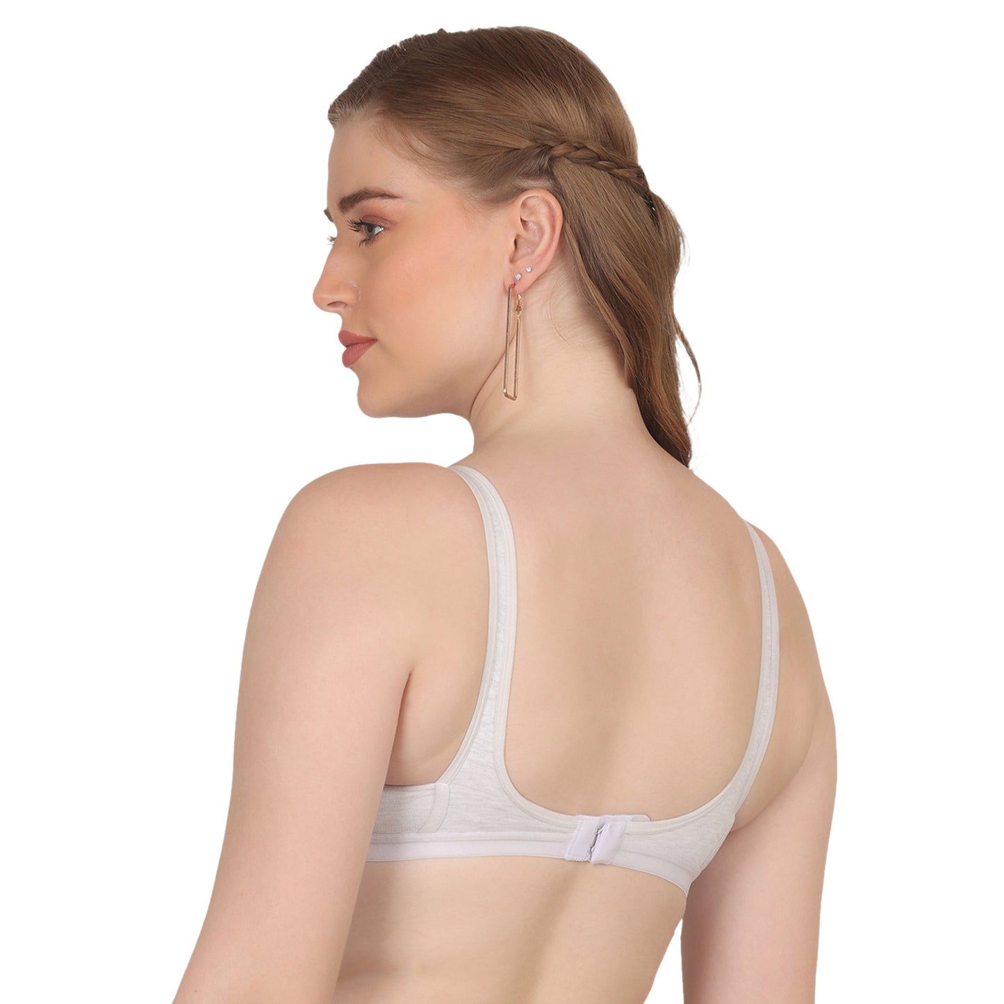 POOJA RAGENEE T-Shirt Bra Fitness & comfortable Cotton Sports BraSQ1036 White