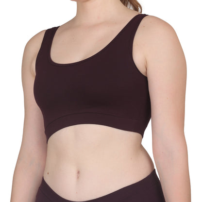 POOJA RAGENEE Skin Breathable & Comfortable Sports Bra SQ1029B Wine