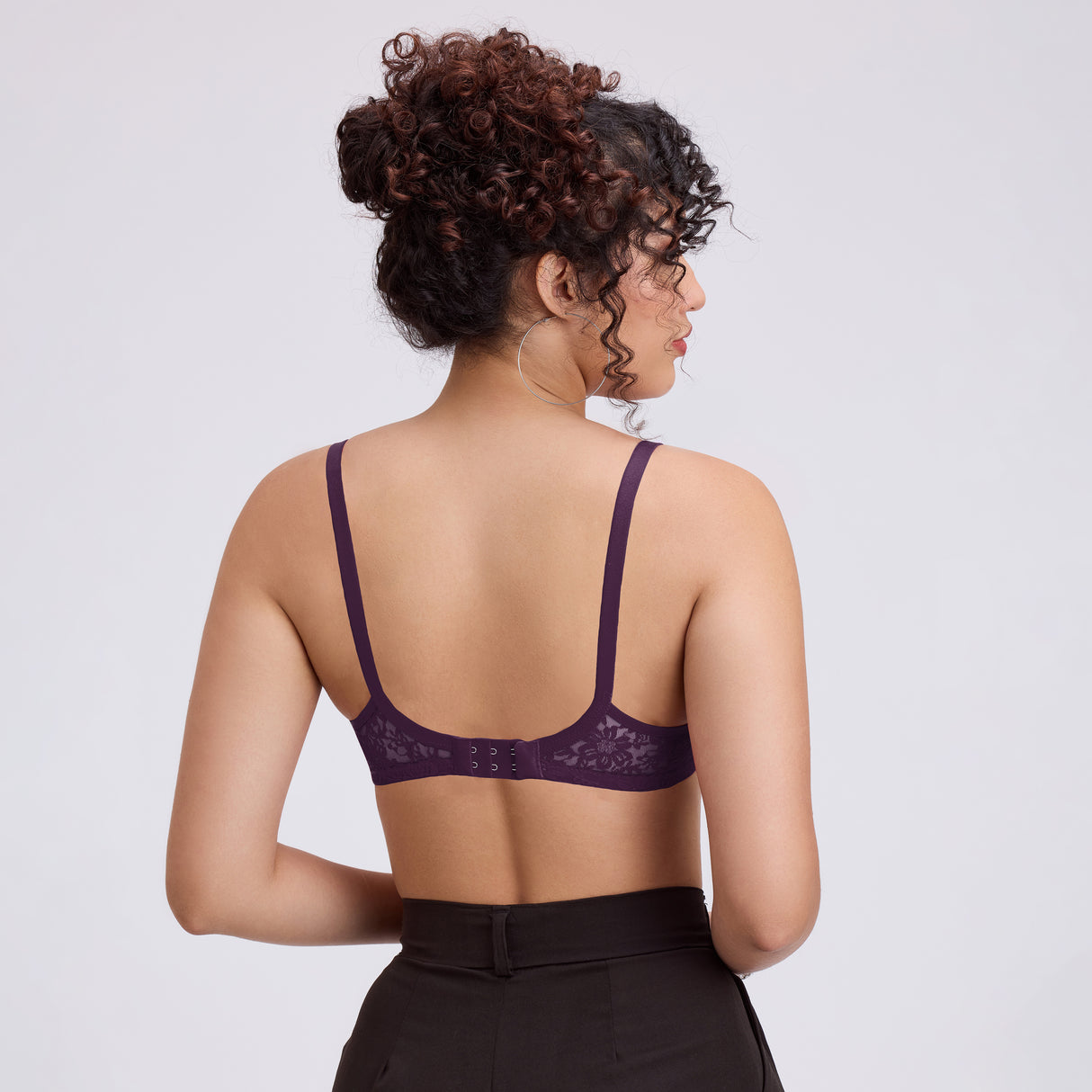Net Padded Bra for Women|Comfortable Support|Stylish Lace Design FQ8010