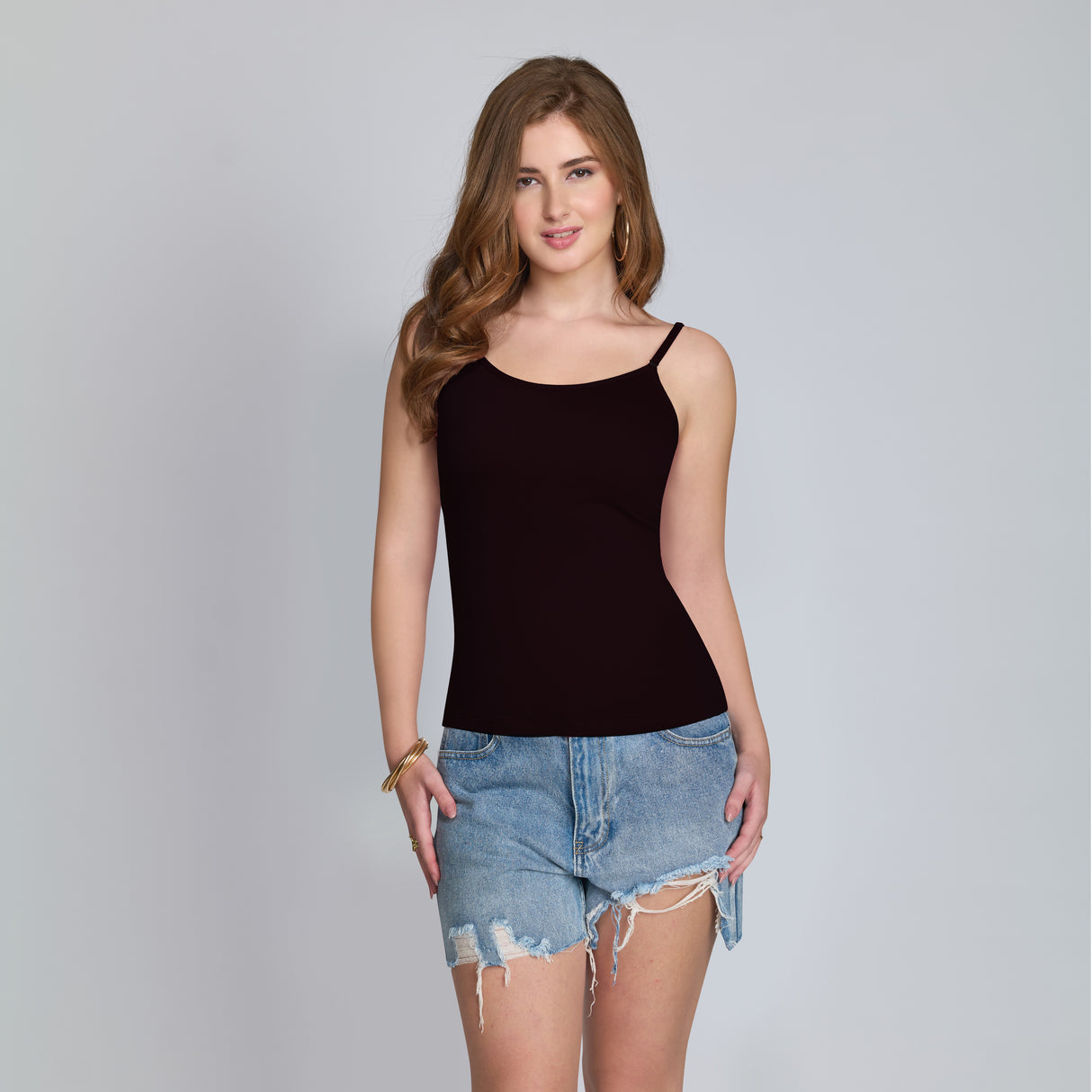 Women’s Adjustable Strap Camisole – Soft, Breathable & Comfortable CQ6001