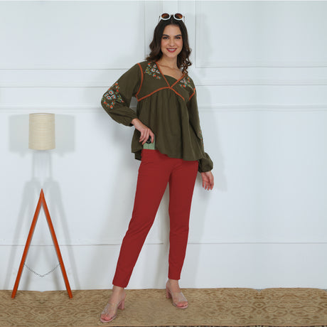 Stylish Kurti Pant with Leggings – Comfortable Daily Wear FKP9001