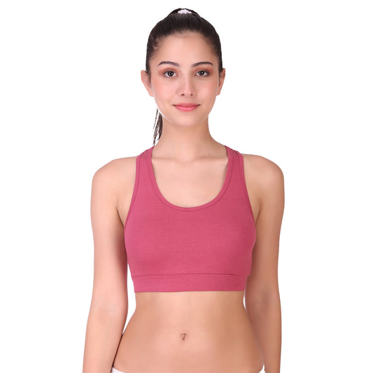 T-Back Sports Bra Dark Pink